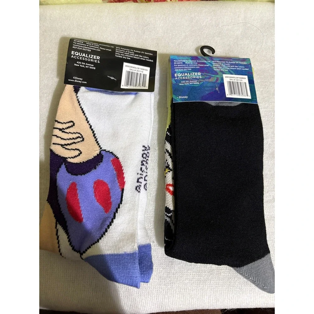 Disney Villains Snow‎ White Maleficent Crew Socks Size 9-13